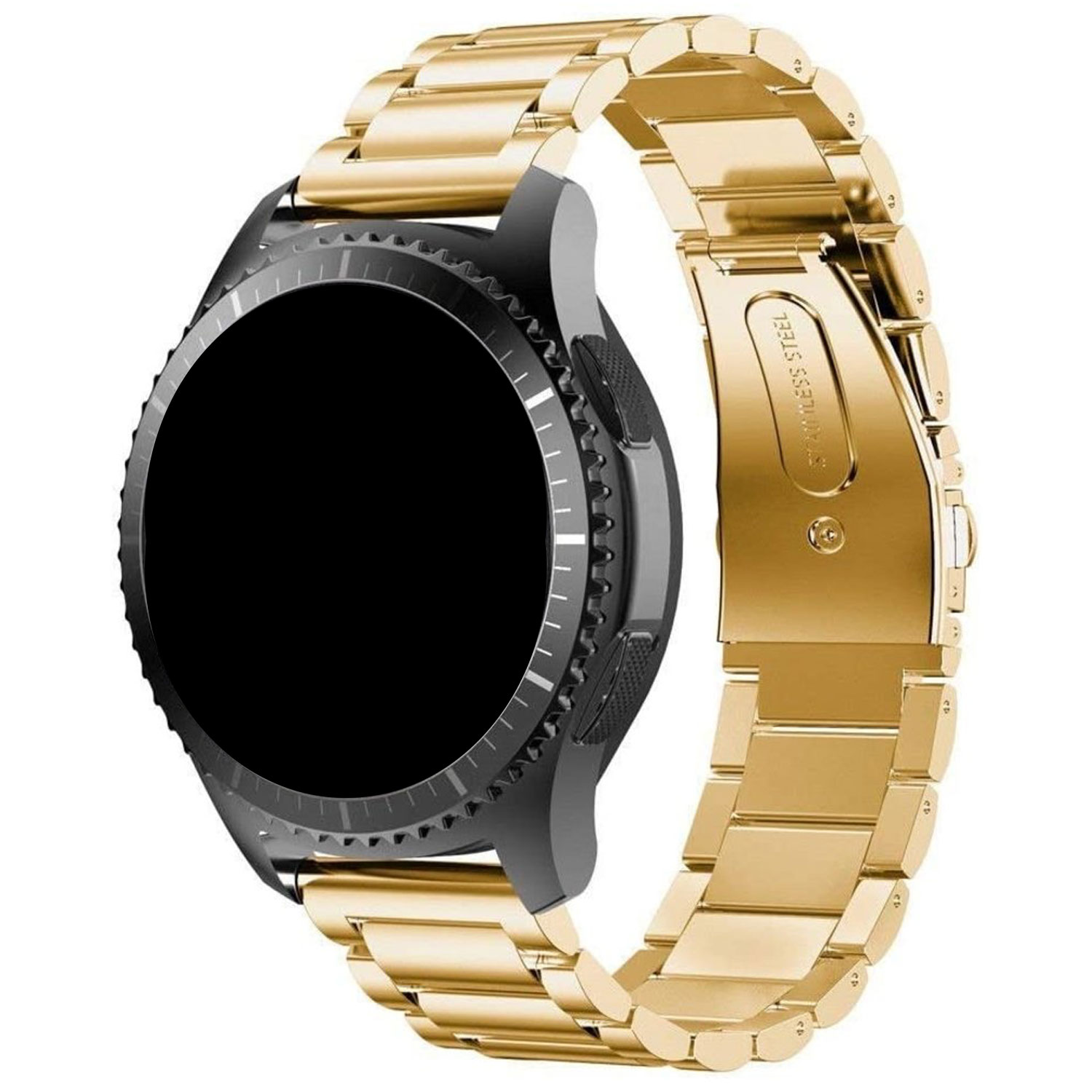  Correa de eslabones de acero con cuentas para el Samsung Galaxy Watch 4 Classic - oro