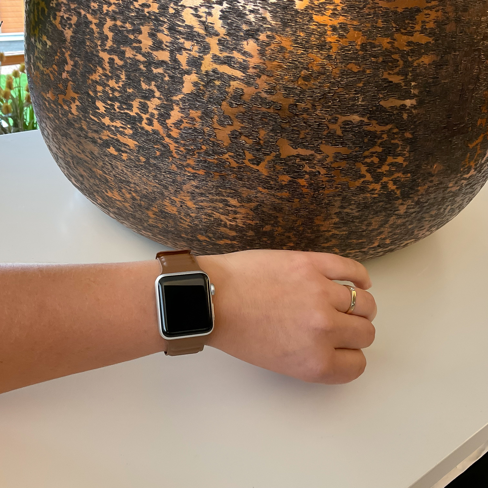 Correa individual de cuero para el Apple Watch - marrón