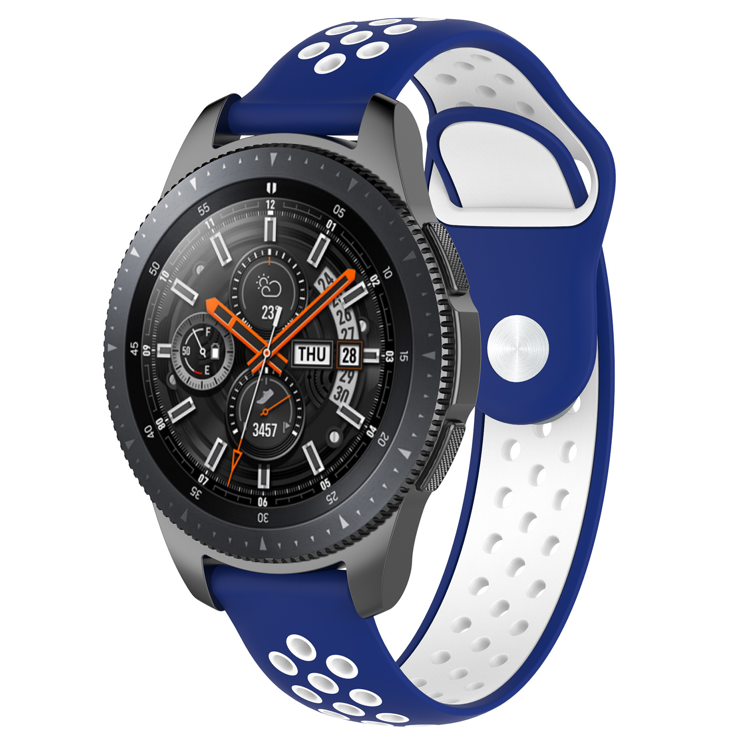 Correa deportiva doble para el Samsung Galaxy Watch - azul blanco