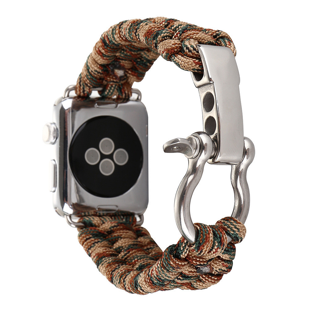 Correa de cuerda de nailon para el Apple Watch - marrón camuflaje