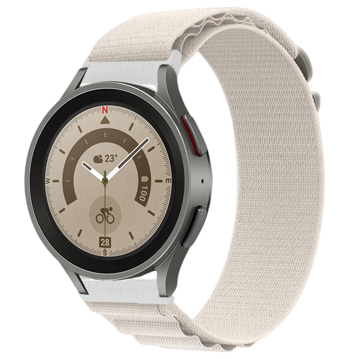 Correa loop Alpine de nailon para el Samsung Galaxy Watch - blanco estrella