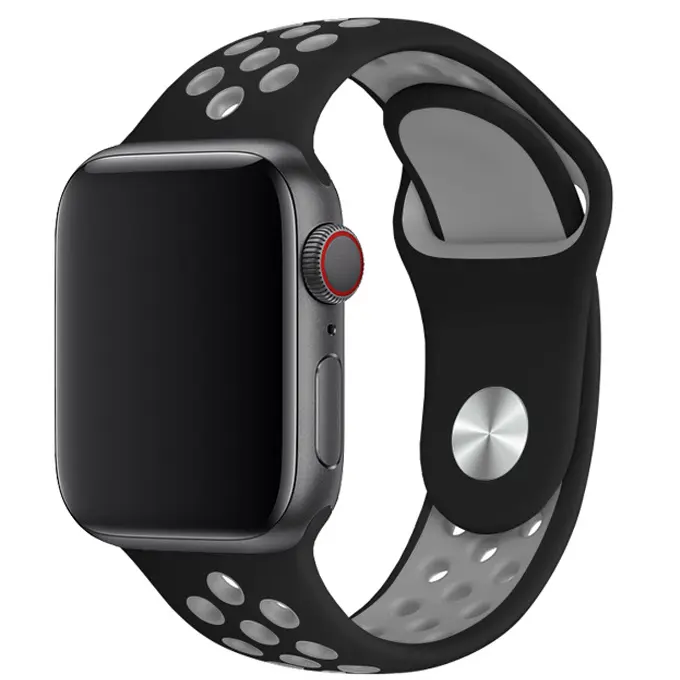 Correa deportiva Apple Watch (negra/gris) 