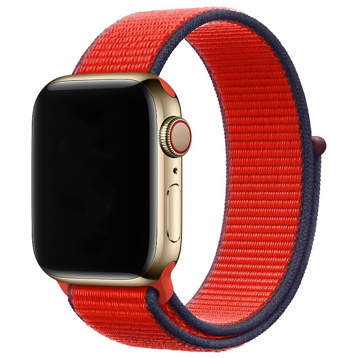 Correa loop deportiva de nailon para el Apple Watch - rojo tricolor