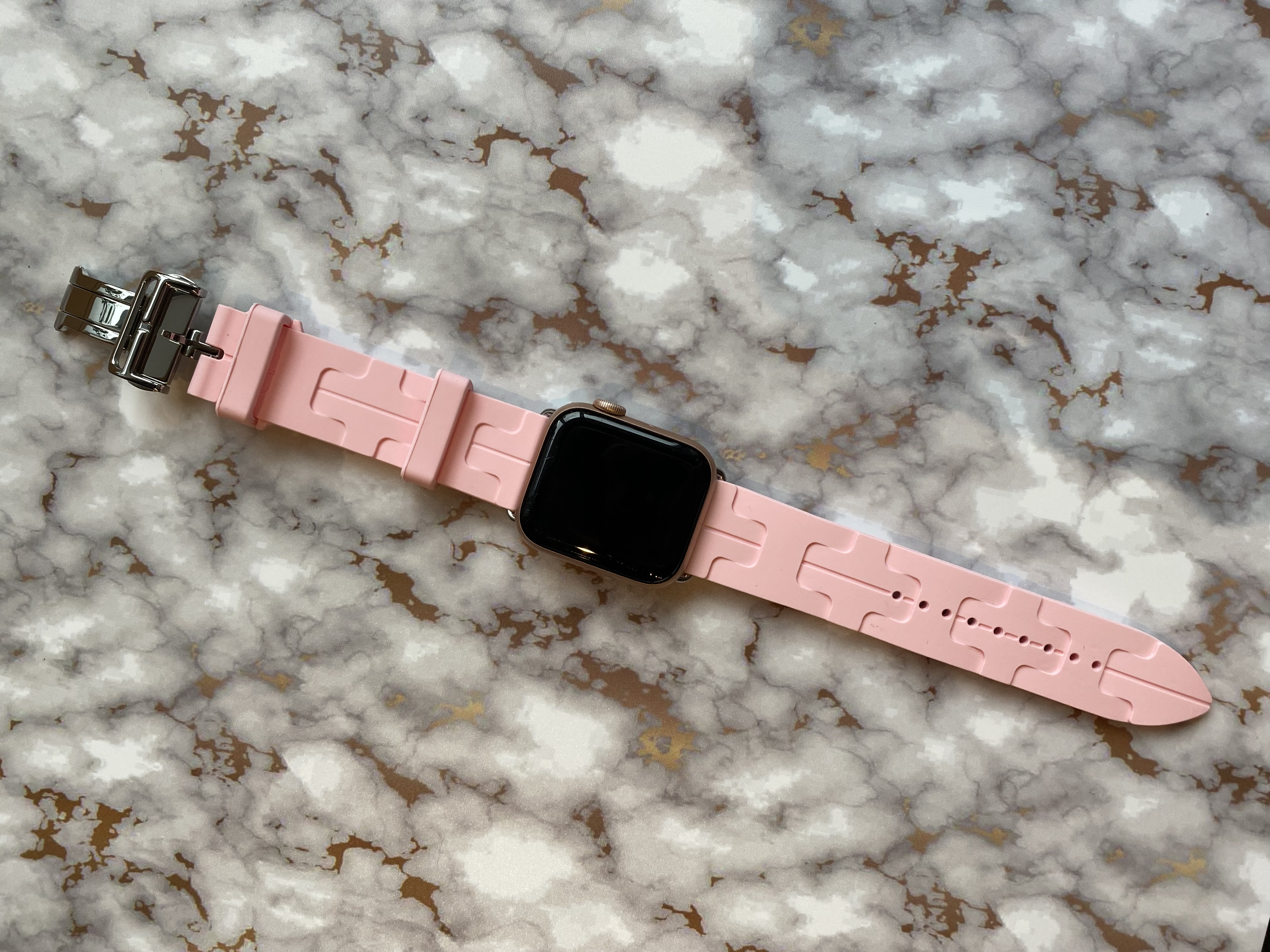 Apple Watch Hermès correa simple tour kilim - rosa