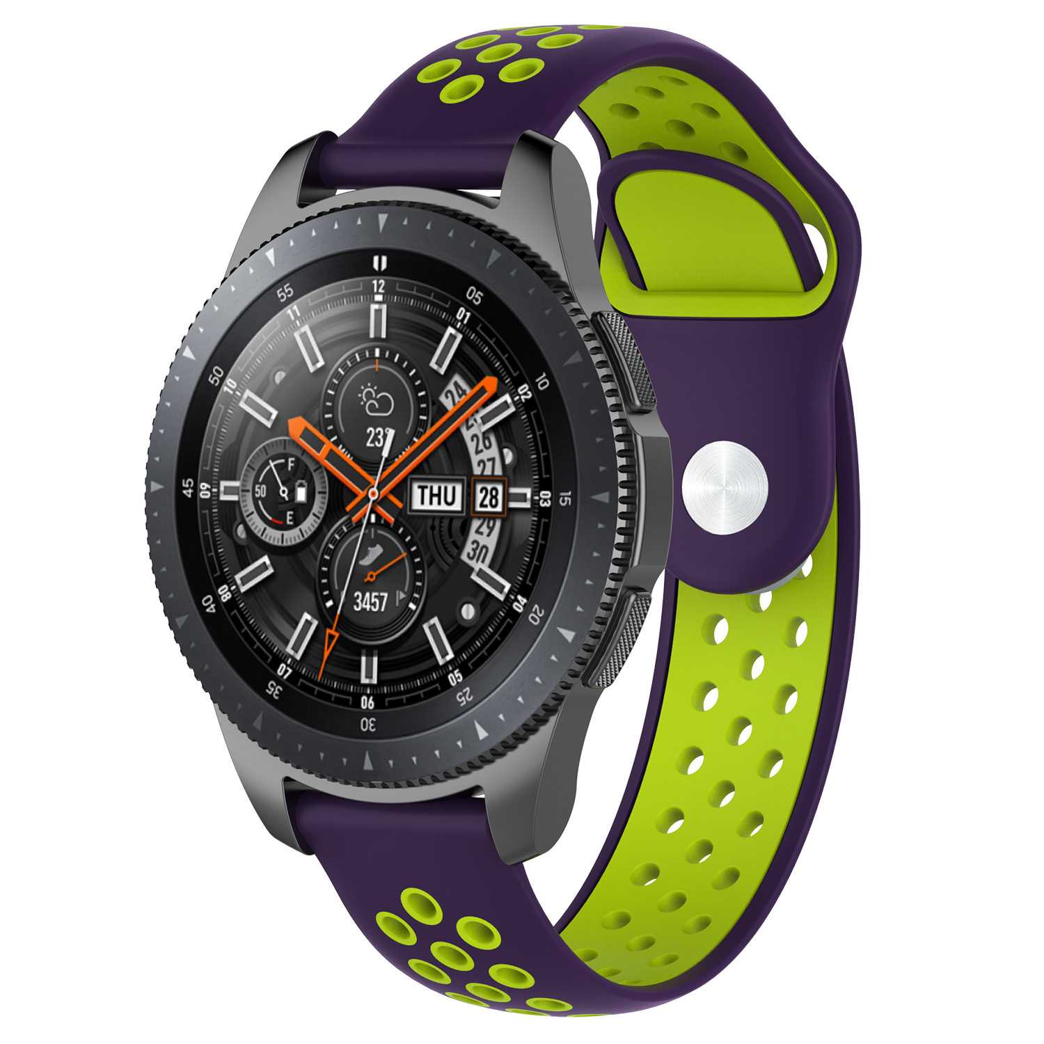 Correa deportiva doble para el Samsung Galaxy Watch - verde púrpura
