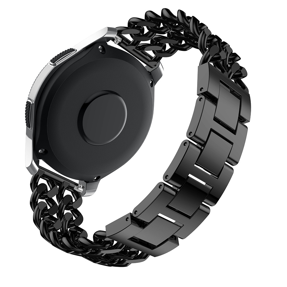 Correa de eslabones de vaquero de acero para el Samsung Galaxy Watch - negra