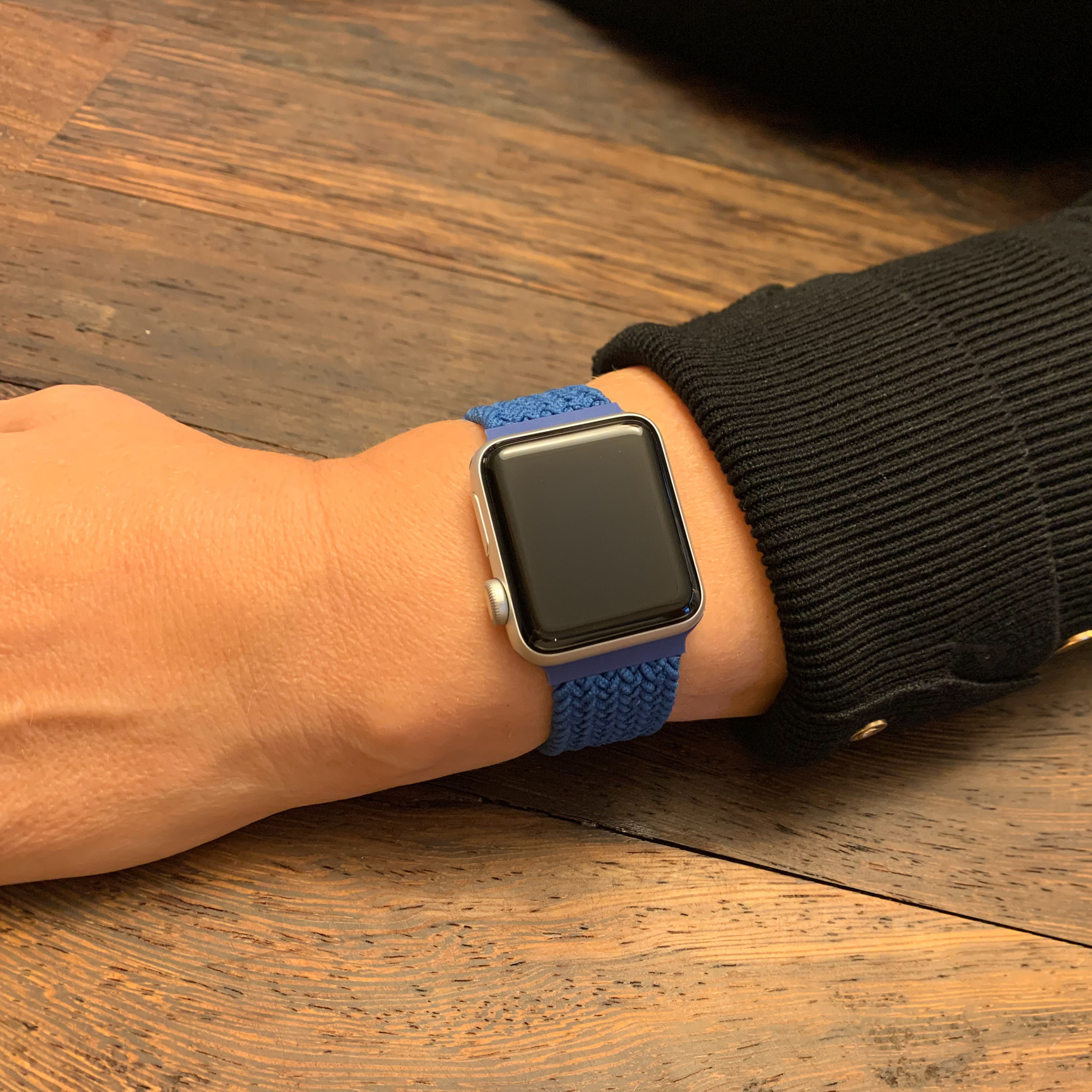 Correa solo loop trenzada de nailon para el Apple Watch - azul atlántico