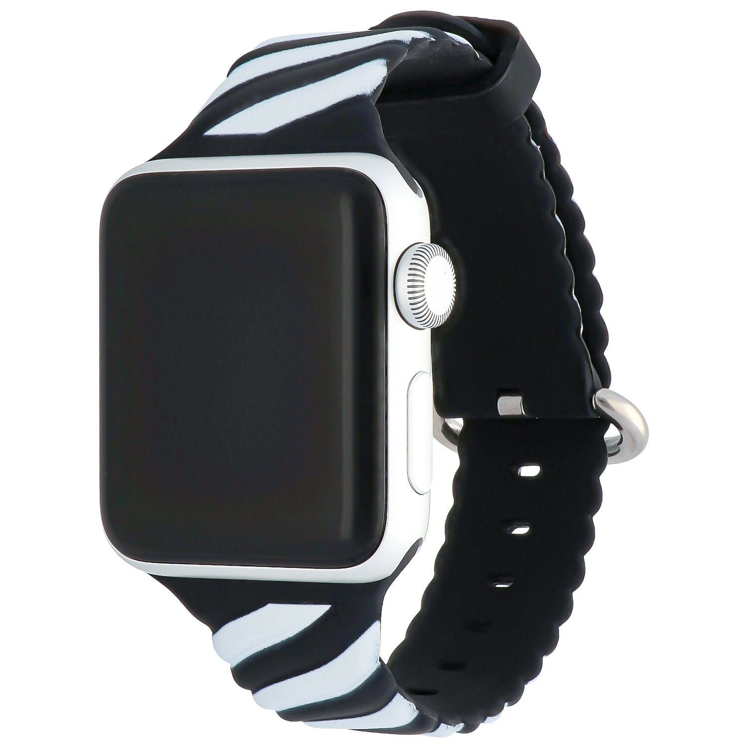 Correa deportiva remolino para el Apple Watch - negro blanco