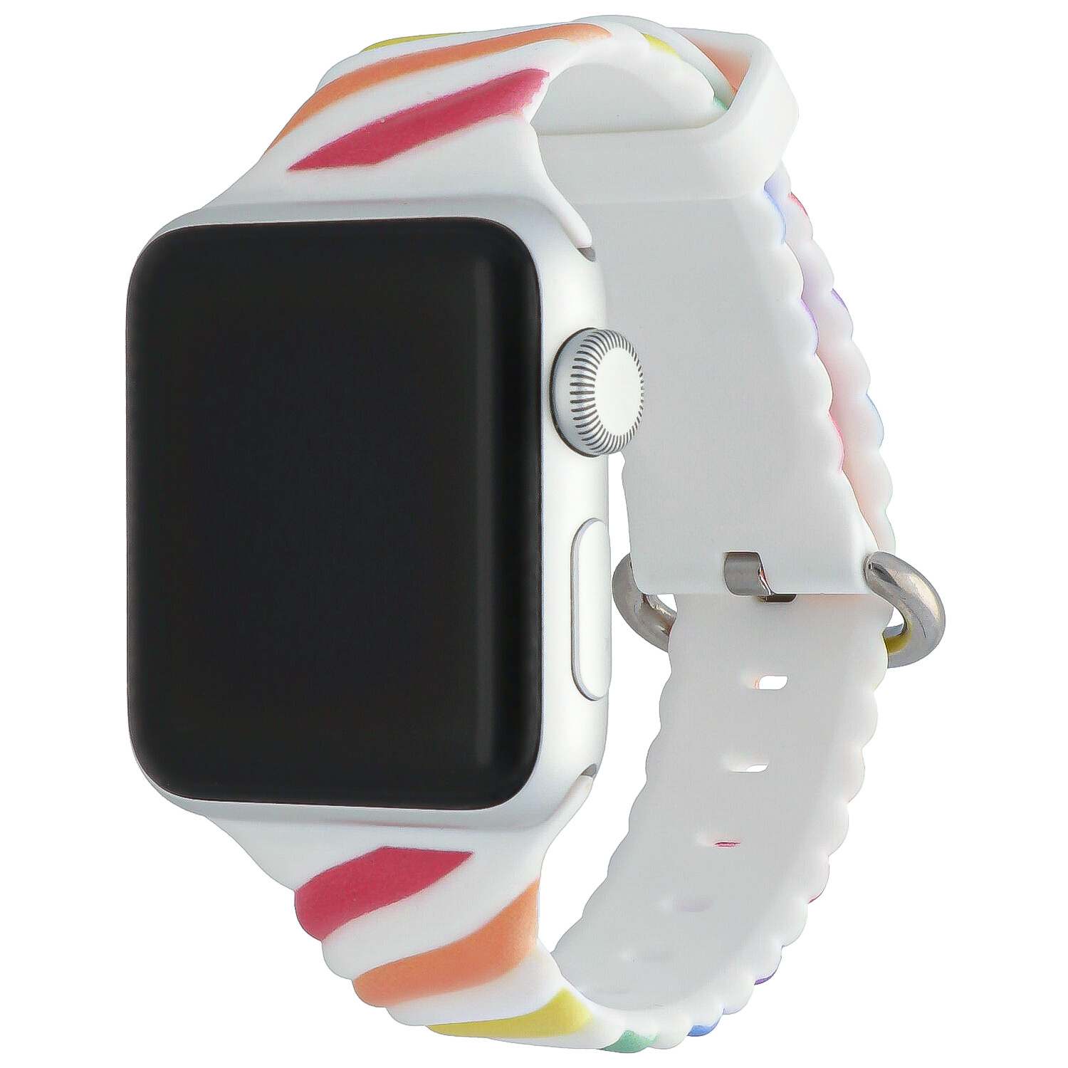 Correa deportiva remolino para el Apple Watch - blanco colorido