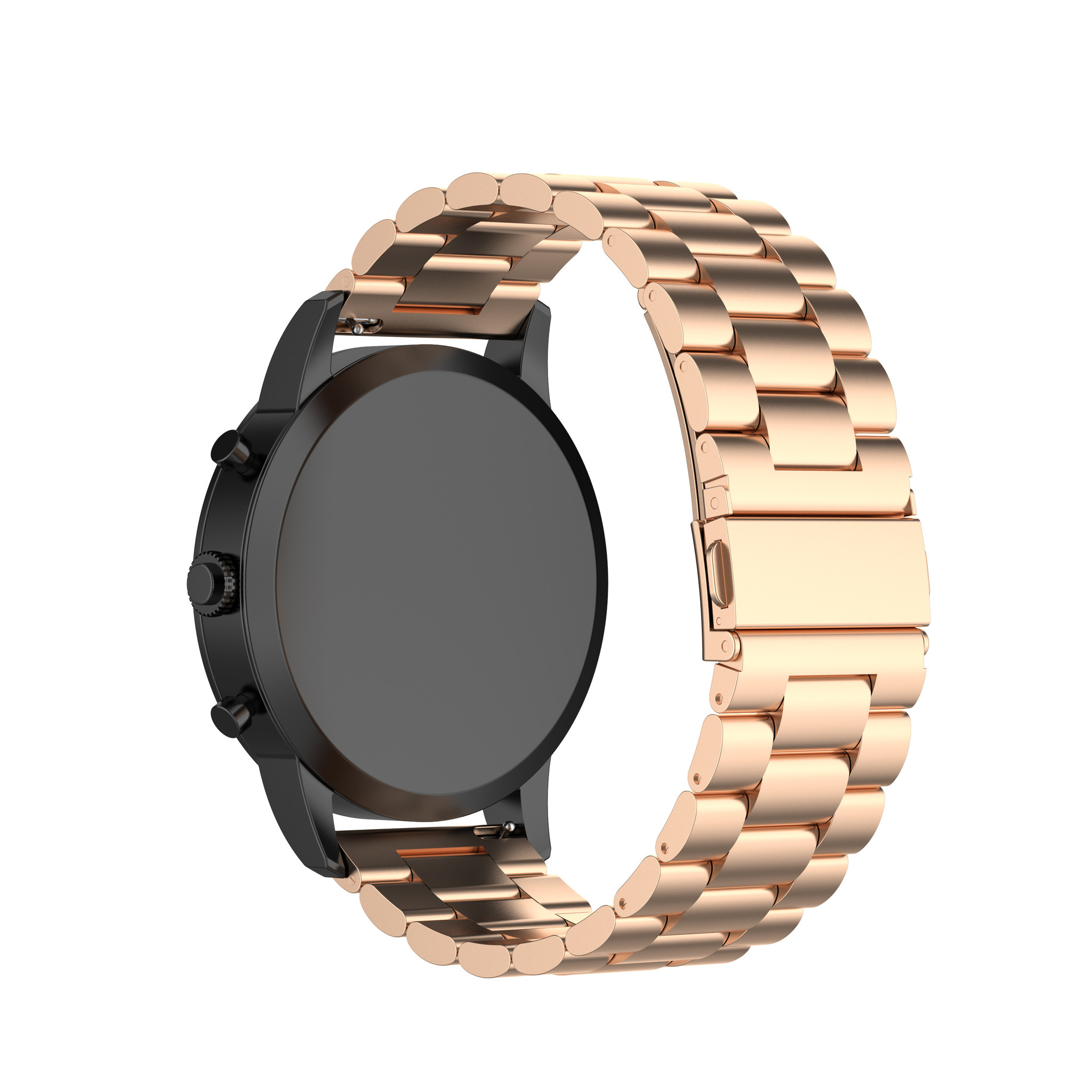 Correa de eslabones de acero con cuentas para el Huawei Watch GT - oro rosa