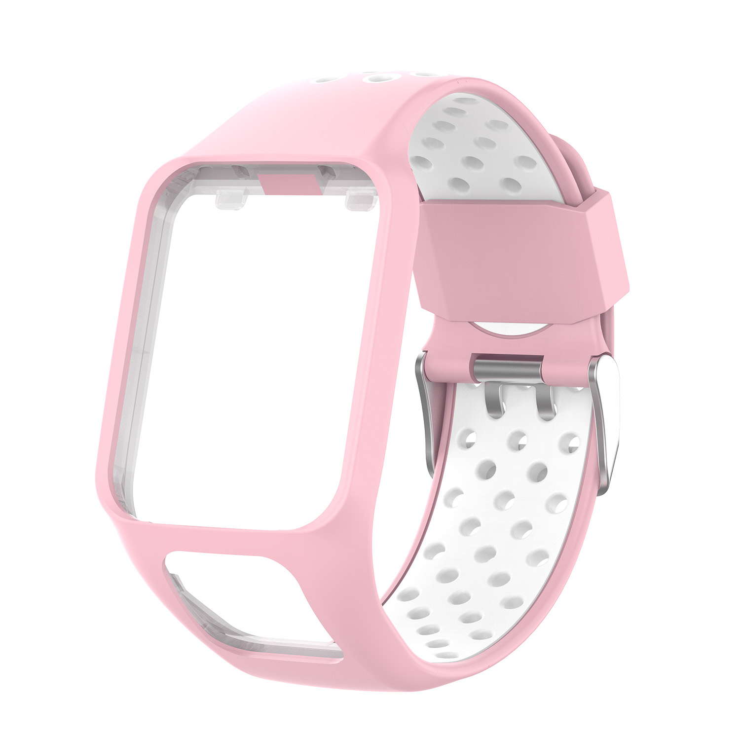 Correa deportiva doble para el TomTom Runner / Spark / Adventure - rosa blanco