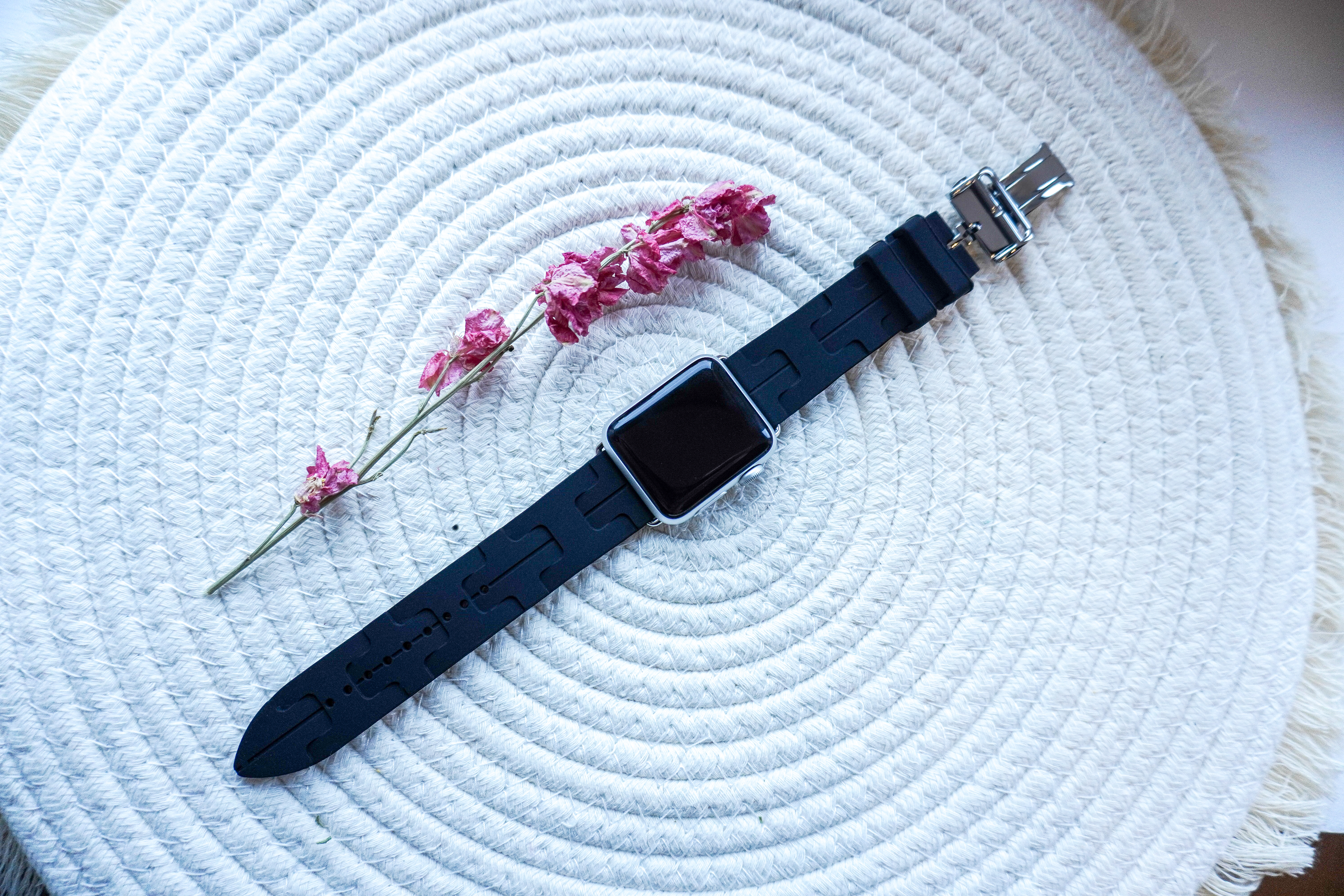 Apple Watch Hermès correa simple tour kilim - negro