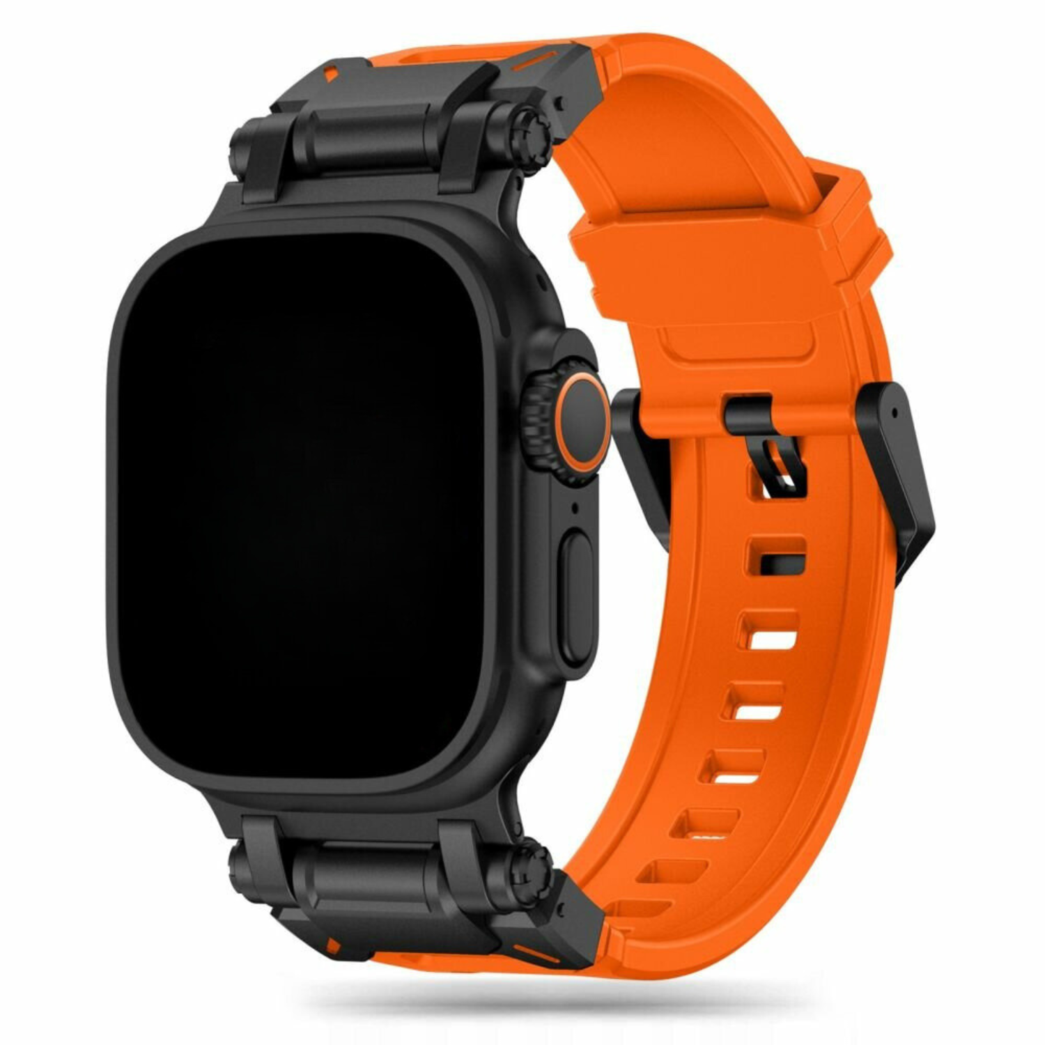 Correa robusta silicona Robust para el Apple Watch - Naranja Negro