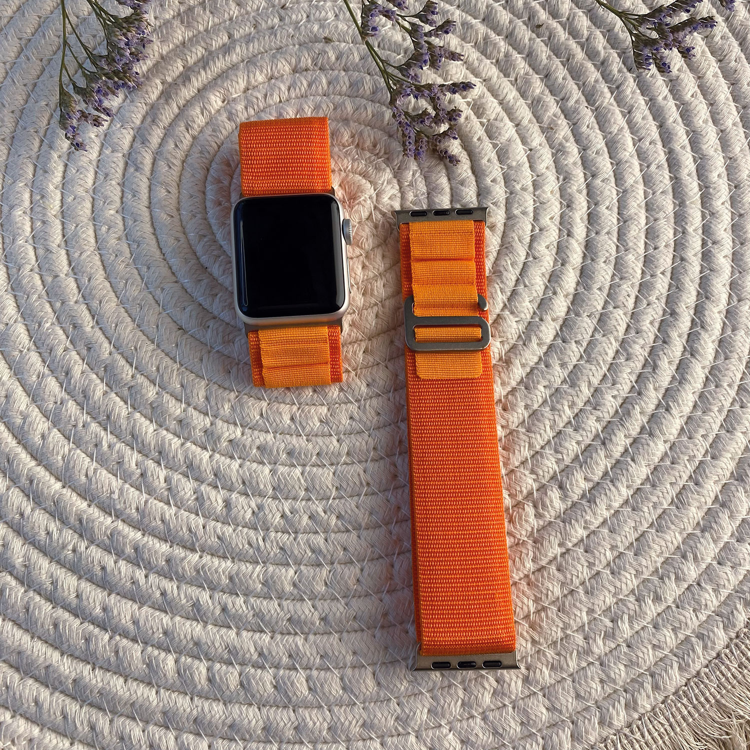 Correa loop Alpine de nailon para el Apple Watch - naranja