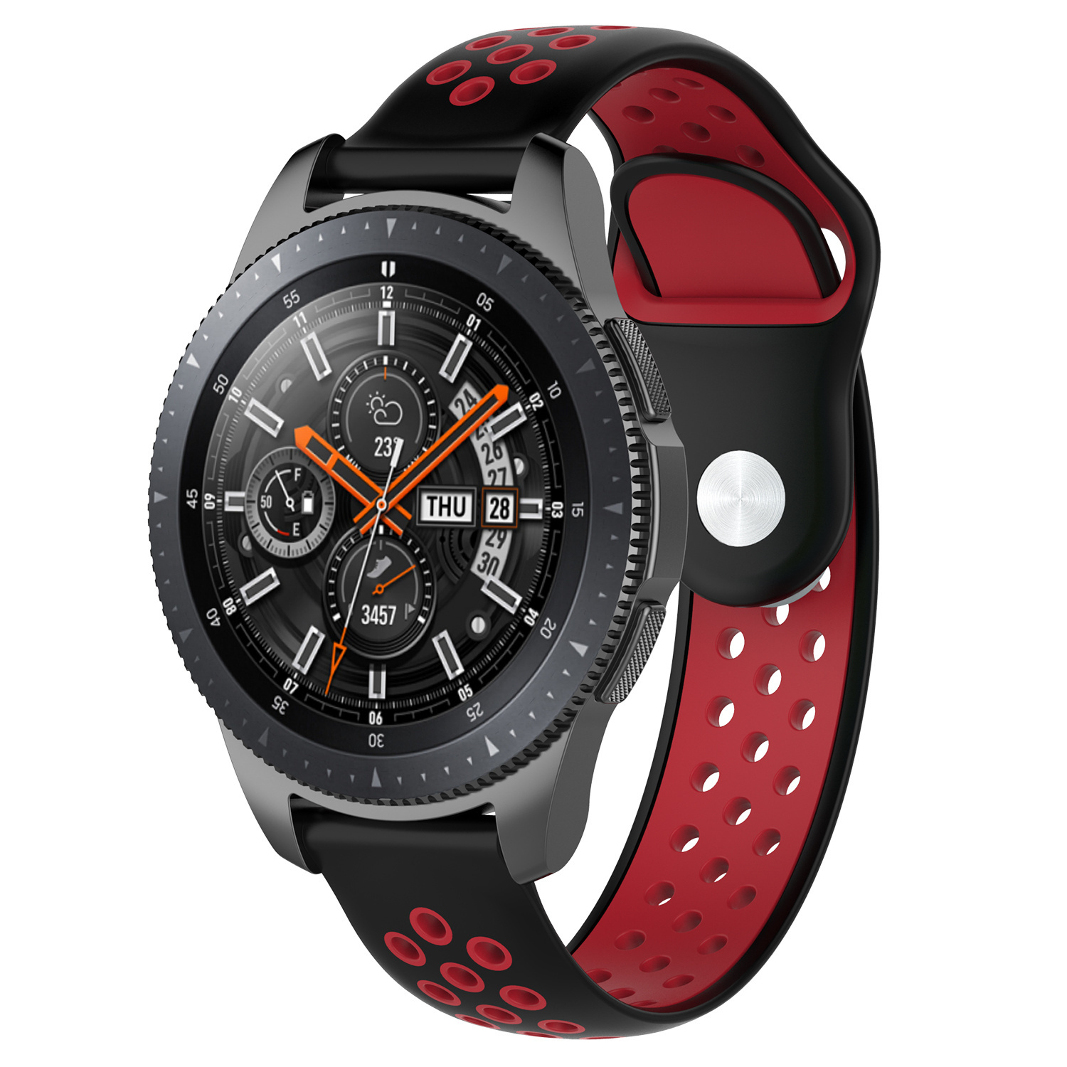Correa deportiva doble para el Samsung Galaxy Watch - negro rojo