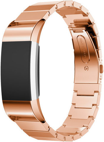 Correa de eslabones de acero para el Fitbit Charge 3 y 4 - oro rosa