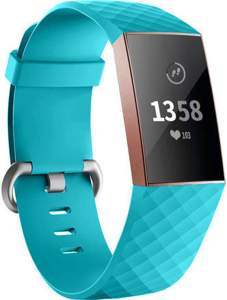 Correa deportiva waffle para el Fitbit Charge 3 y 4 - verde azulado