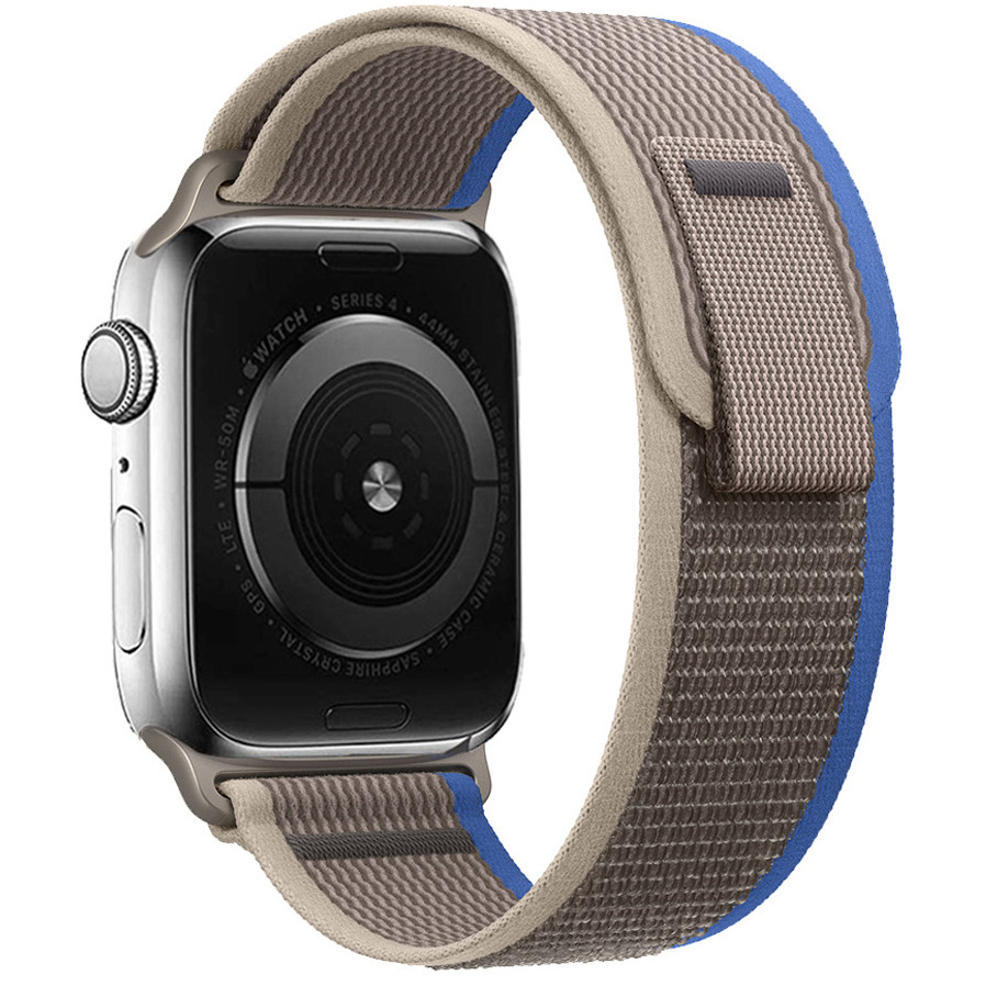 Correa loop trail de nailon para el Apple Watch - azul gris