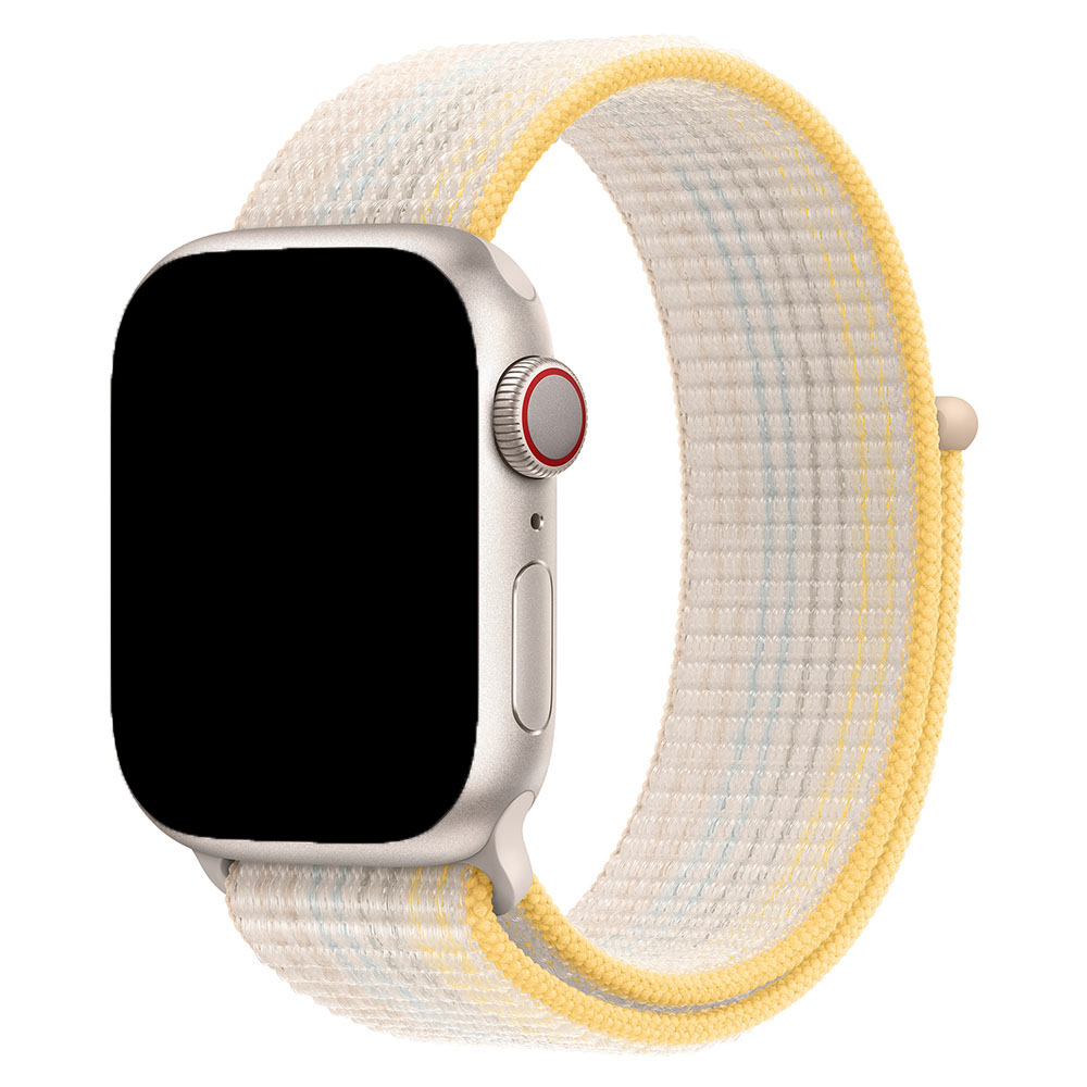 Correa loop deportiva de nailon para el Apple Watch - blanco estrella multi