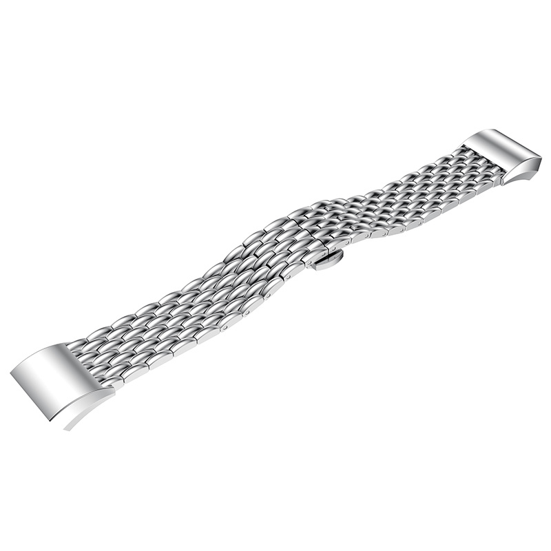 Correa de eslabones de acero dragón para el Fitbit Charge 2 - plata