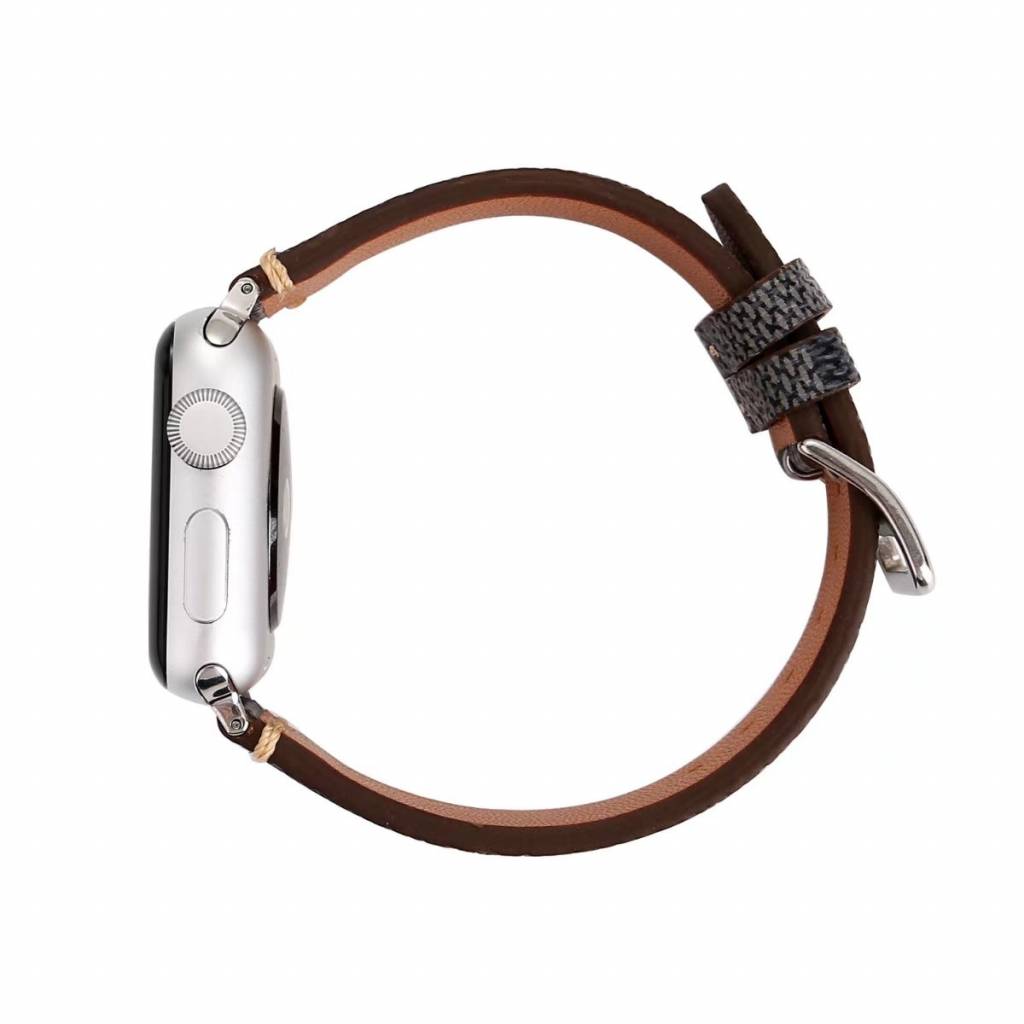 Correa de rejilla de piel para el Apple Watch - negra