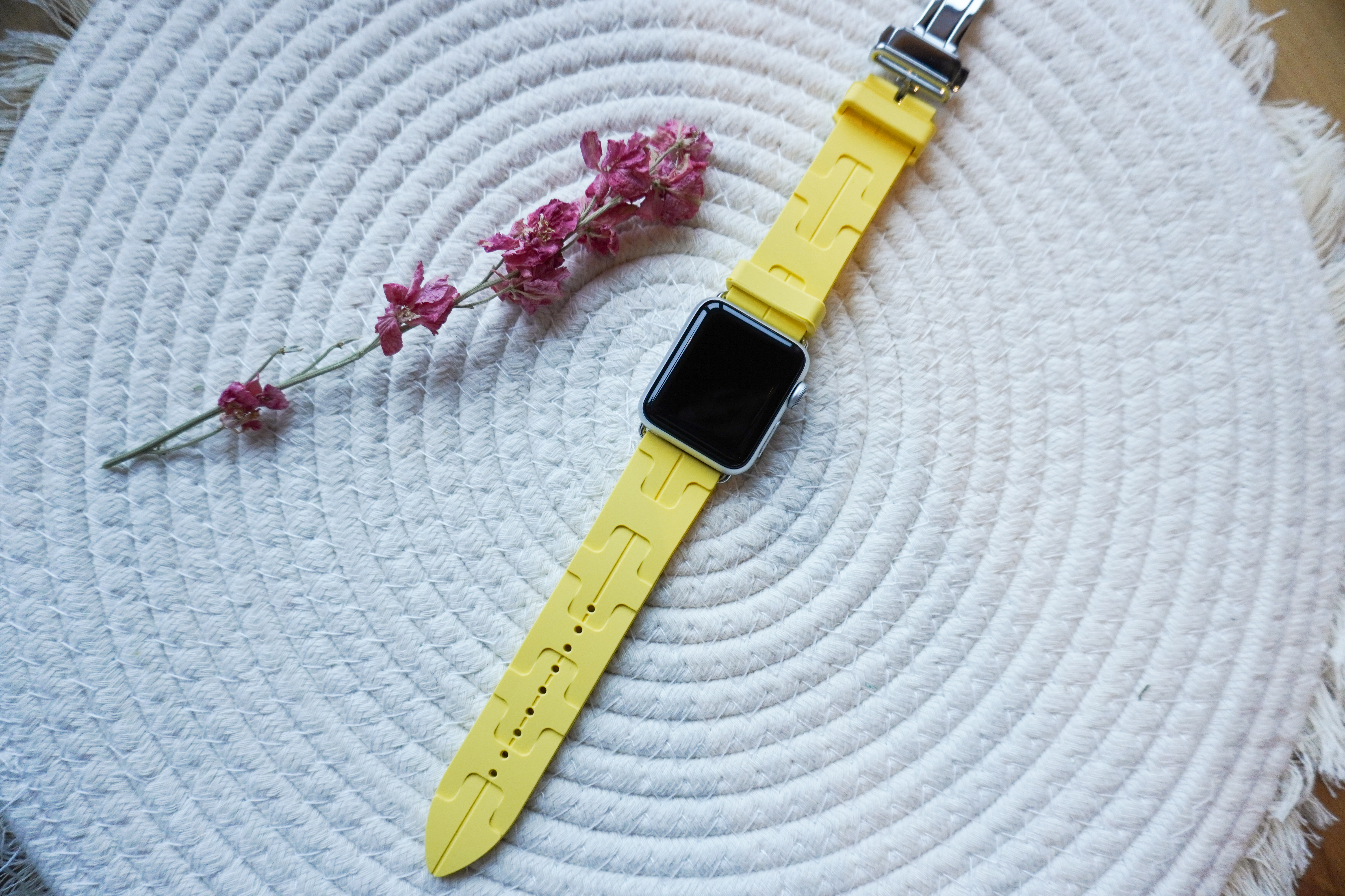 Apple Watch Hermès correa simple tour kilim - amarillo