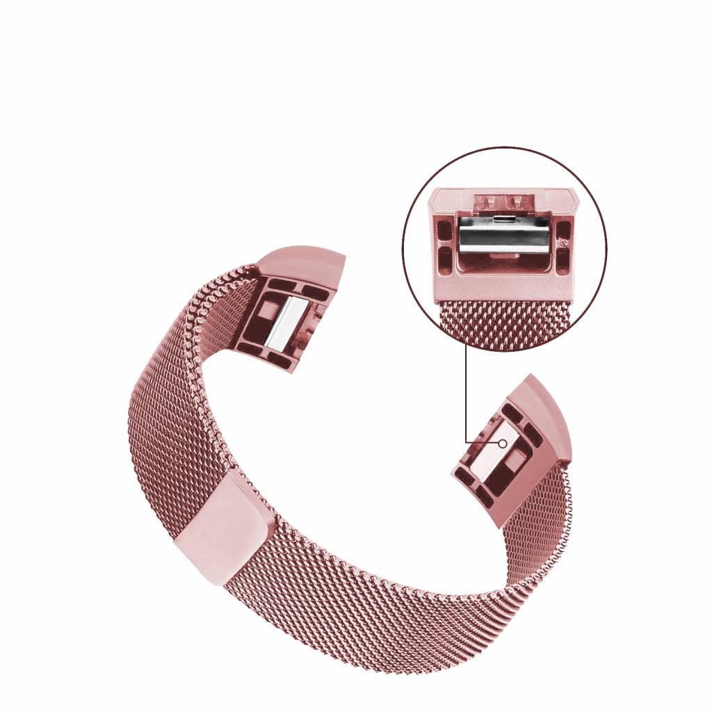 Correa Milanese loop para el Fitbit Charge 2 - rosa