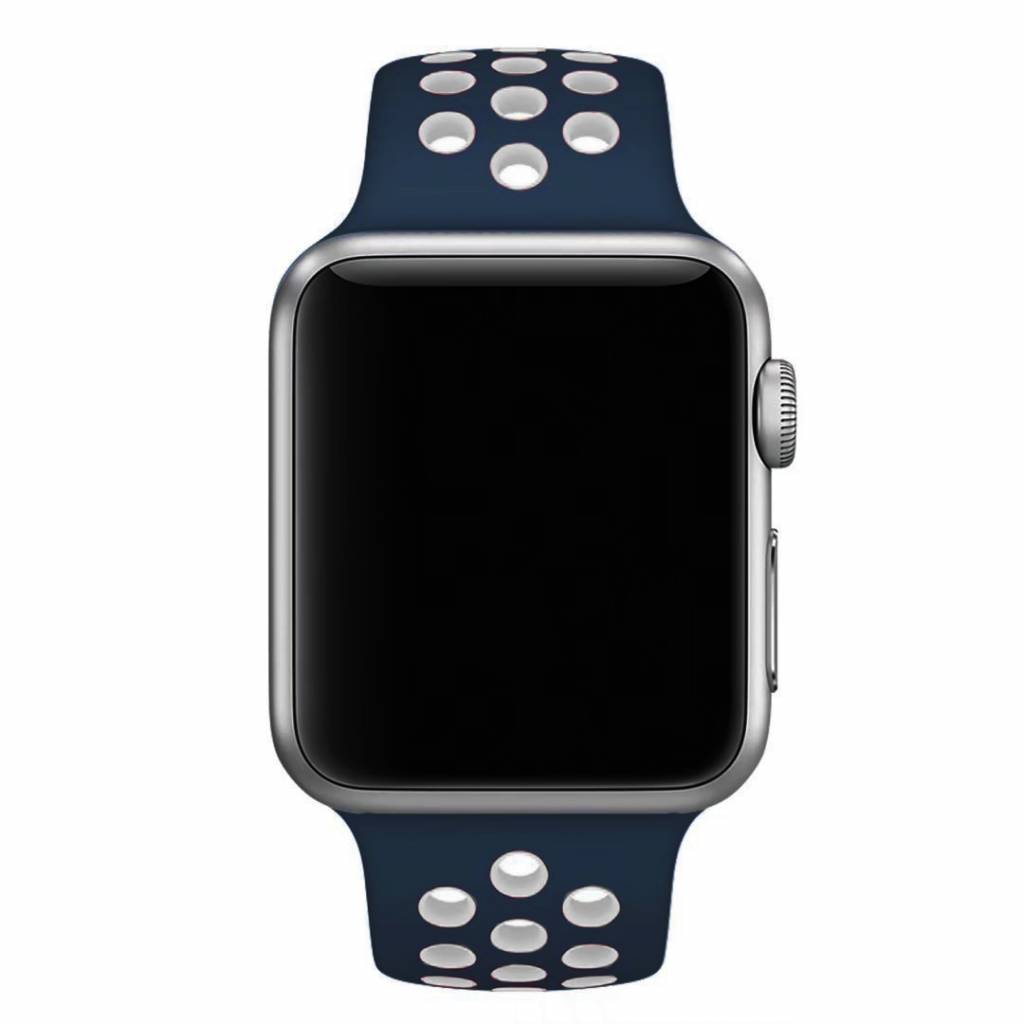 Correa deportiva doble para el Apple Watch - azul blanco