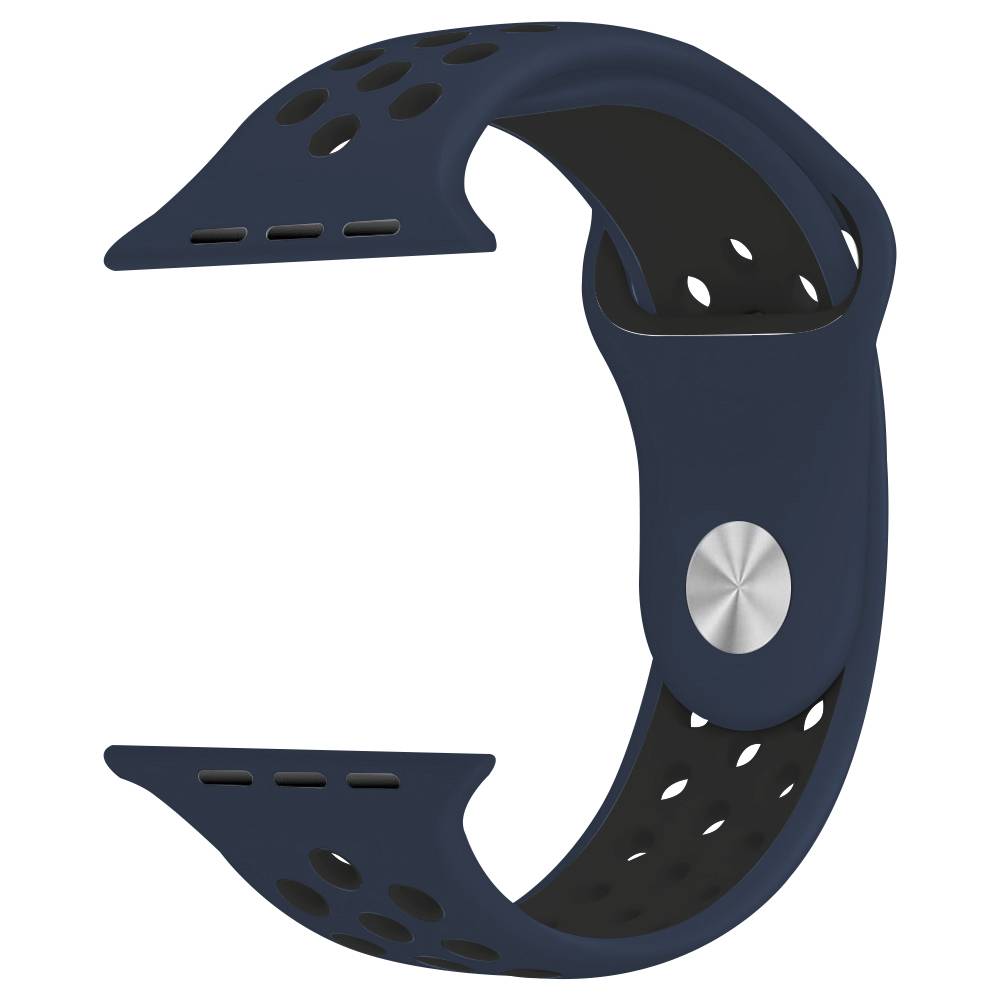 Correa deportiva doble para el Apple Watch - azul noche negro