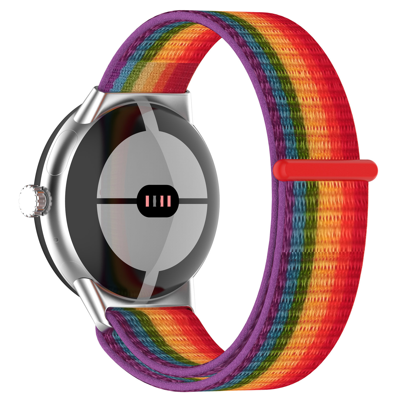 Correa loop deportiva de nailon para el Google Pixel Watch - arco iris