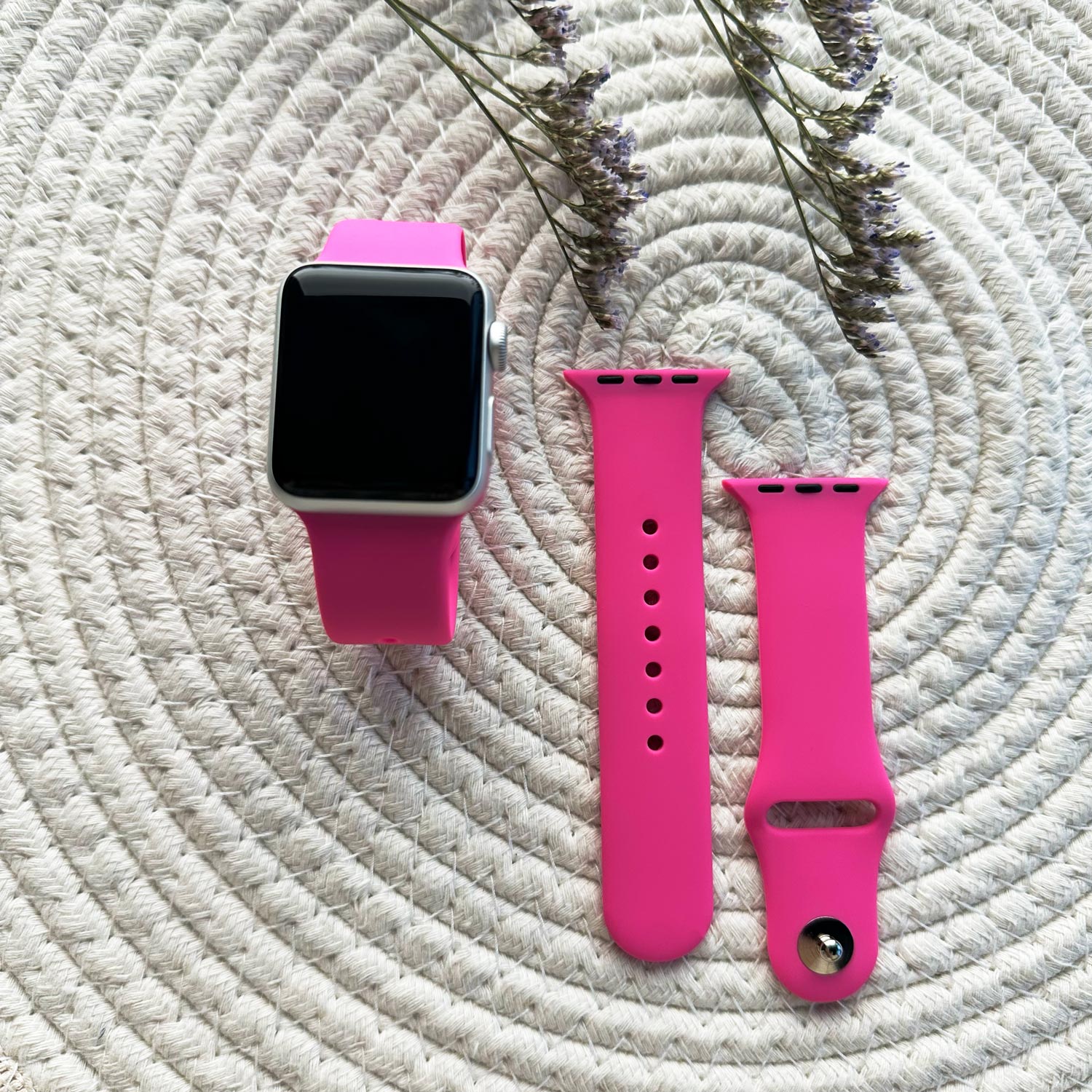 Correa deportiva para el Apple Watch - rosa brillante