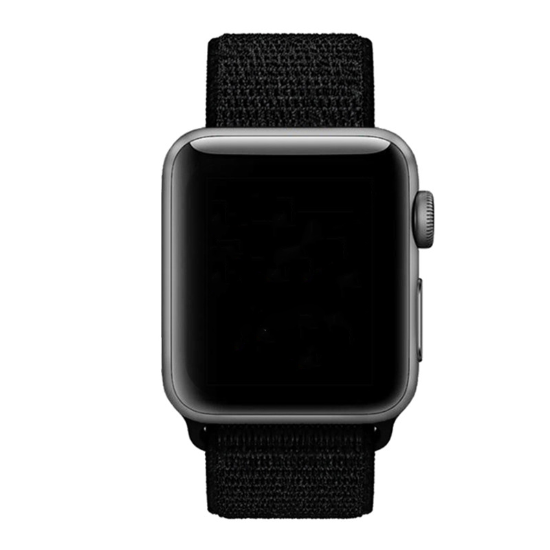 Correa loop deportiva de nailon para el Apple Watch - negro oscuro