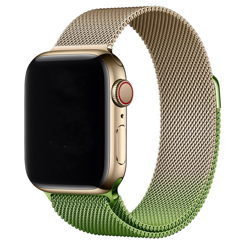 Correa Milanese loop para el Apple Watch - verde champán