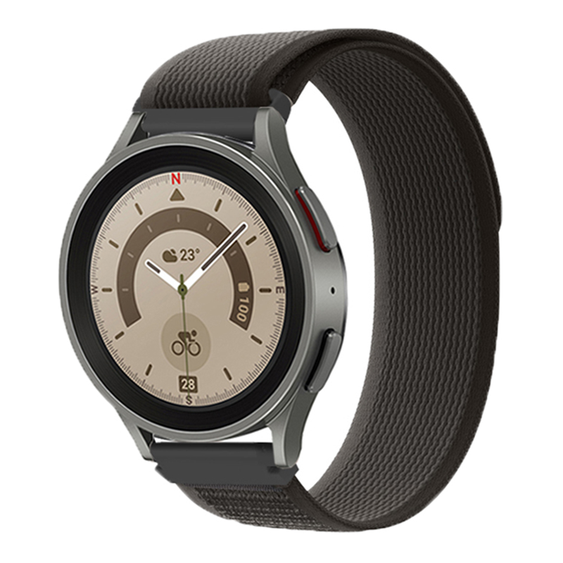 Correa loop trail de nailon para el Samsung Galaxy Watch - negro gris