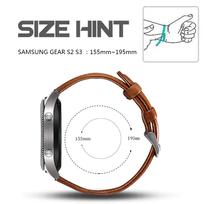 Correa de cuero genuino para el Samsung Galaxy Watch - marrón claro