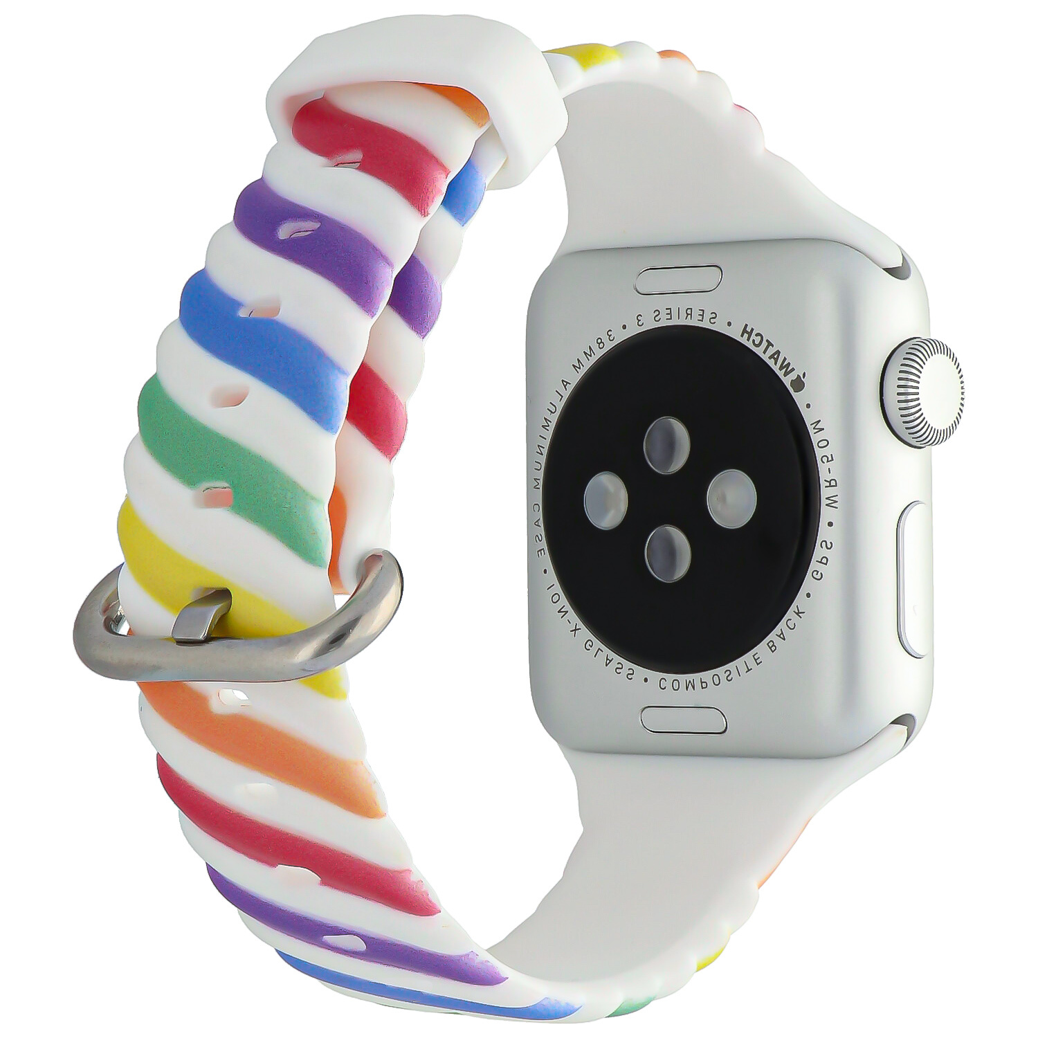 Correa deportiva remolino para el Apple Watch - blanco colorido