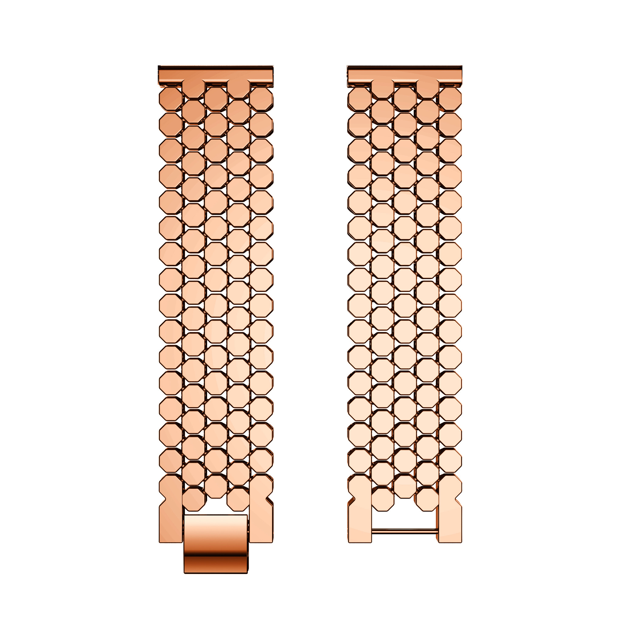 Correa de eslabones de acero para peces para el Samsung Galaxy Watch - oro rosa