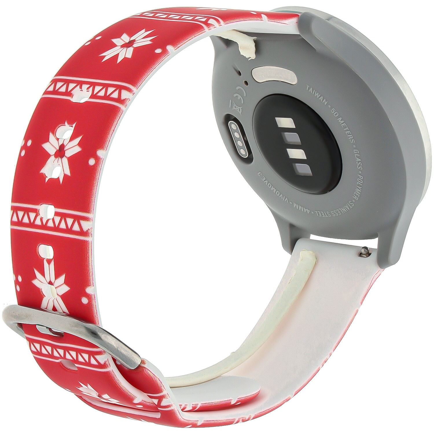 Correa deportiva estampada para el Huawei Watch - Navidad rojo poinsettia