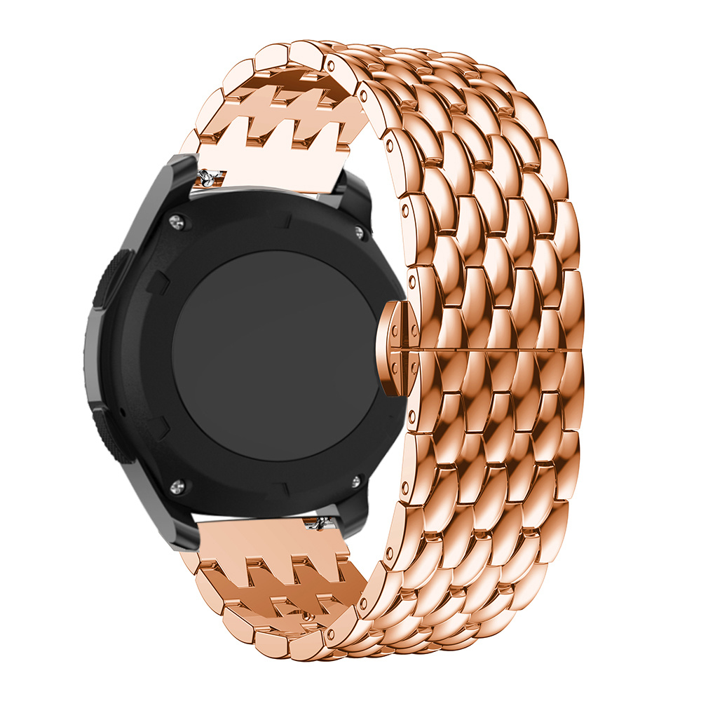 Correa de eslabones de acero dragón para el Samsung Galaxy Watch - oro rosa