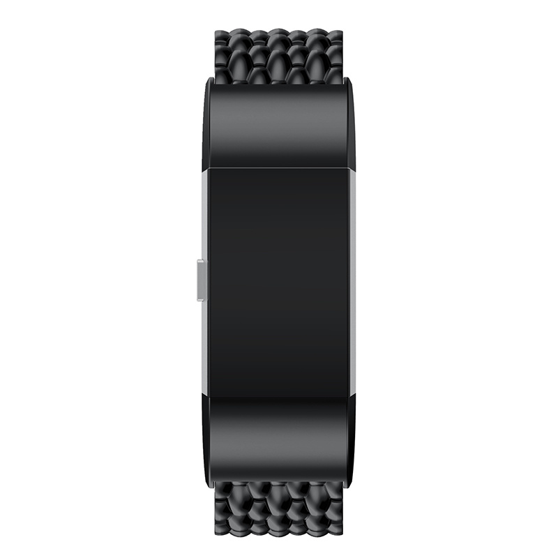 Correa de eslabones de acero dragón para el Fitbit Charge 3 y 4 - negra