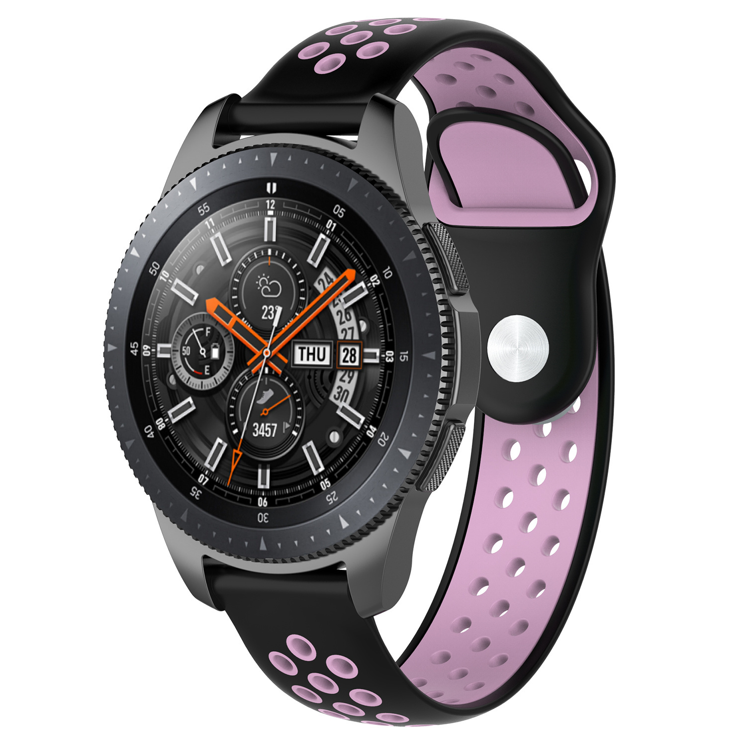 Correa deportiva doble para el Huawei Watch GT - negro rosa