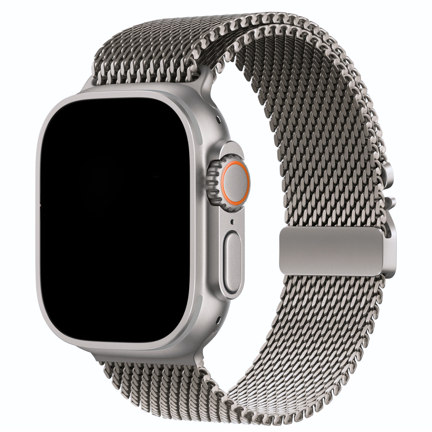 Correa de hebilla pulsera Milanese loop para el Apple Watch - titanio plata