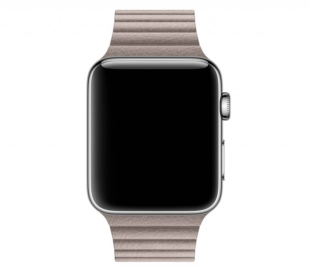 Correa de piel acanalada para el Apple Watch - caqui