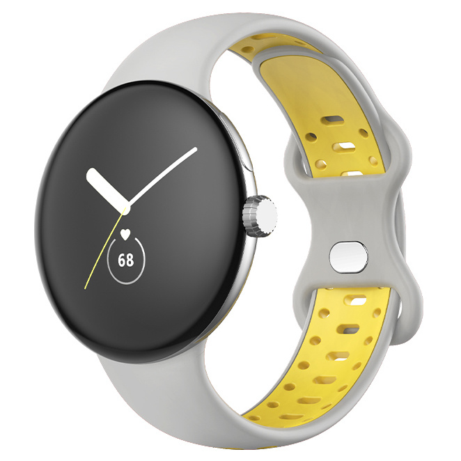 Correa deportiva doble para el Google Pixel Watch - gris amarillo