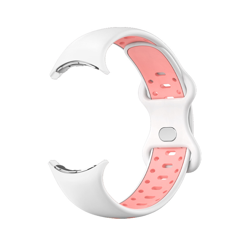 Correa deportiva doble para el Google Pixel Watch - blanco rosa