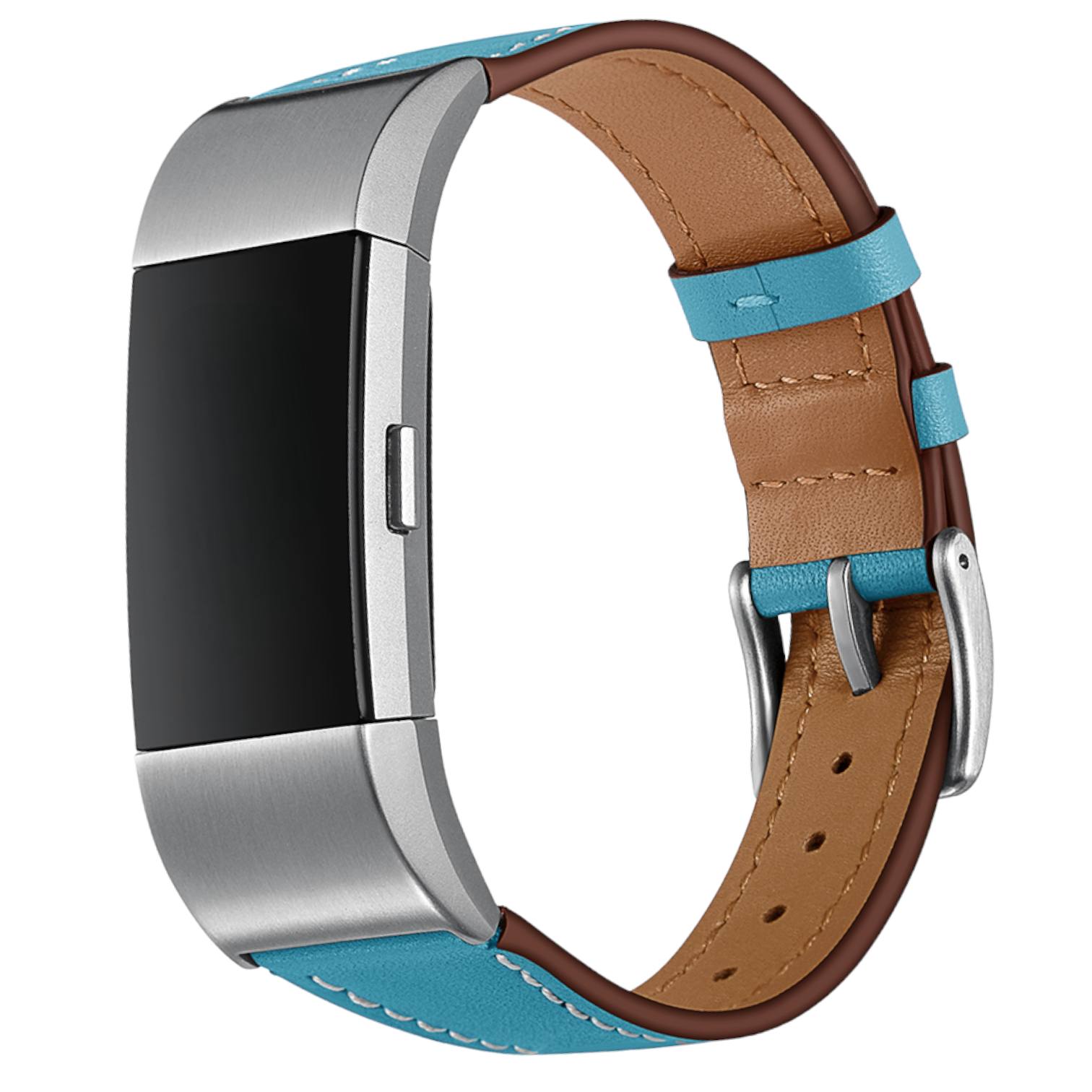 Correa de piel premium para el Fitbit Charge 2 - azul claro