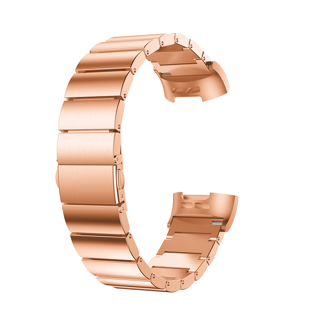 Correa de eslabones de acero para el Fitbit Charge 3 y 4 - oro rosa