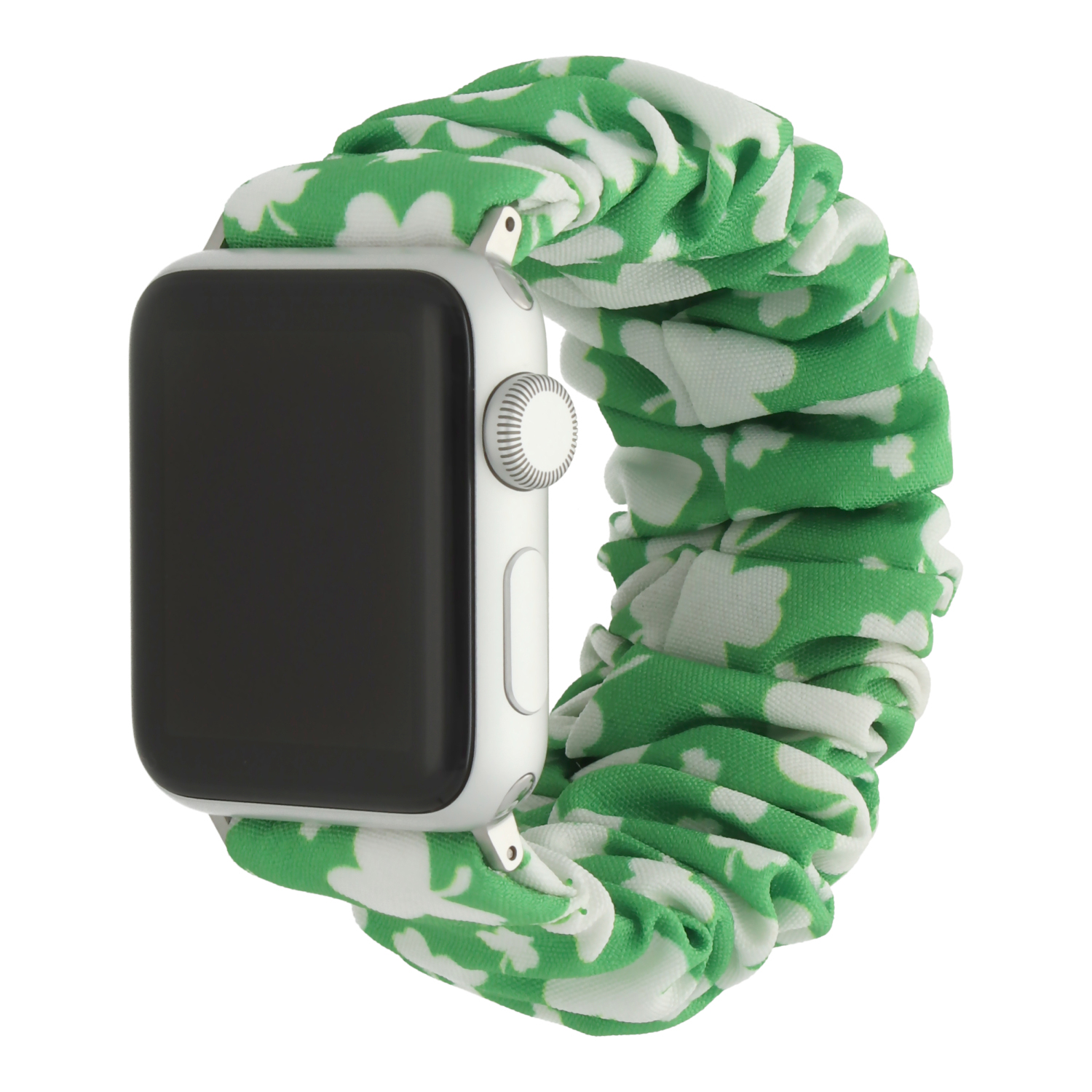 Correa nailon Scrunchie para el Apple Watch - Trébol verde