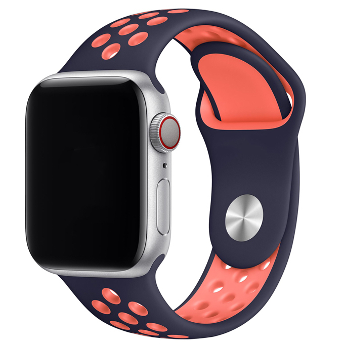 Correa deportiva doble para el Apple Watch - azul negro mango