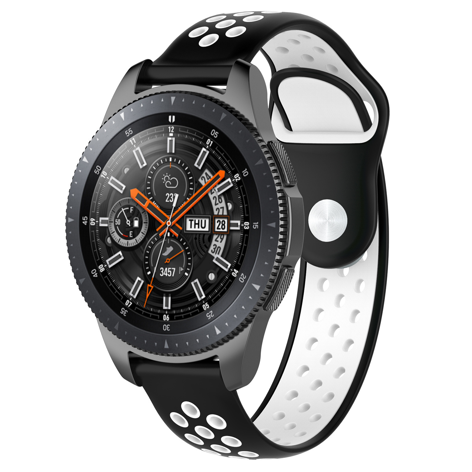 Correa deportiva doble para el Samsung Galaxy Watch - negro blanco